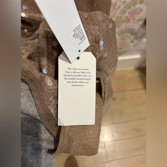 NEW NWT Abercrombie & Fitch Sequin Straight Neck Midi Dress Size XS - Picture 5 of 6